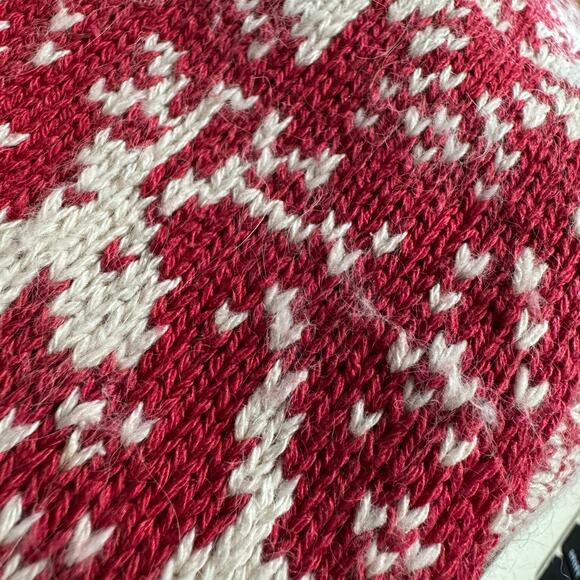 Croft Barrow Fair Isle Christmas Sweater Reindeer Size XL Silk Silver Clasp - Picture 11 of 11